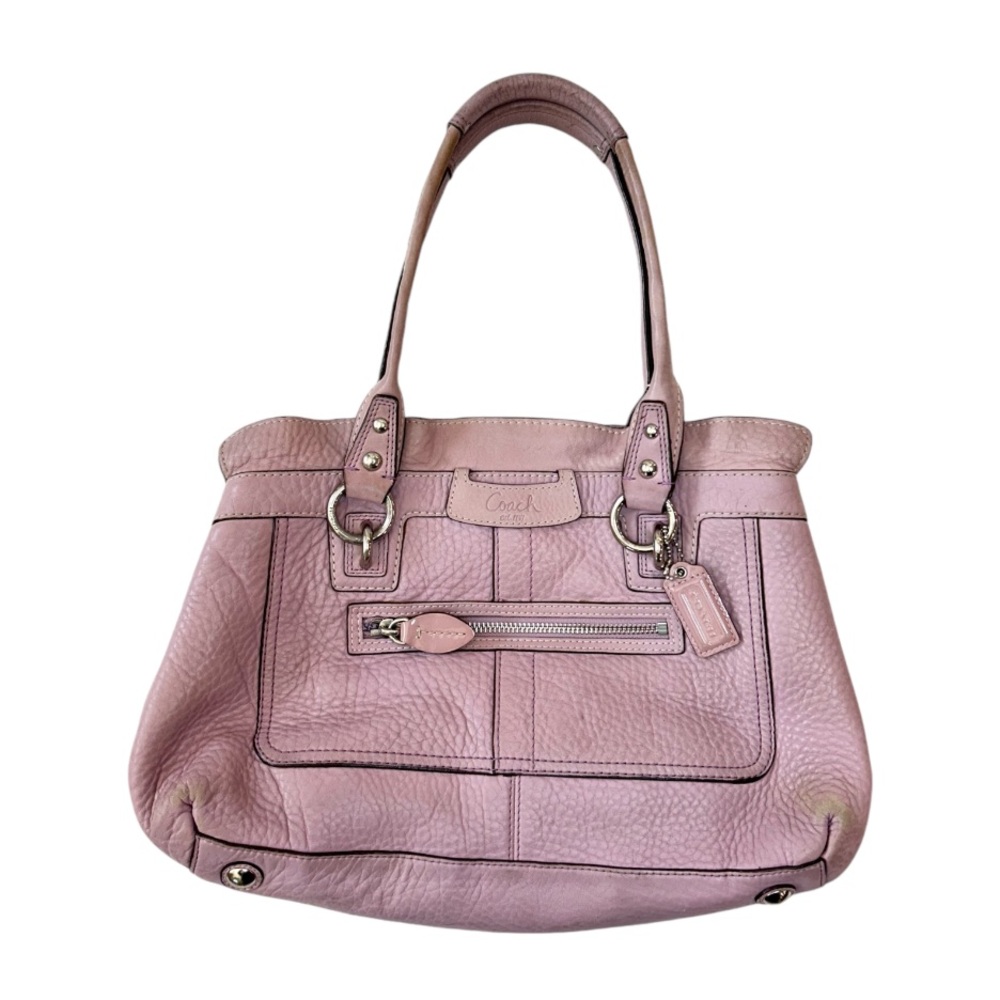 Coach Penelope Pebble Leather Satchel in Lilac